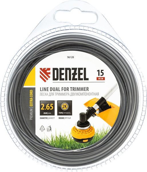 Изображение товара Леска для триммера Denzel 96128