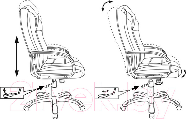 Изображение товара Кресло офисное Бюрократ CH-839 (искусственная кожа черный Leather Black/пластик)