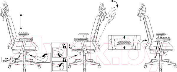 Изображение товара Кресло офисное Бюрократ Expert (черный TW-01 38-418)