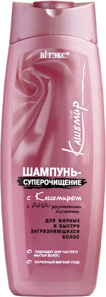 Изображение товара Шампунь для волос Витэкс С кашемиром и АНА фрукт кислотами д/жирных и быстрозагр волос (500мл)