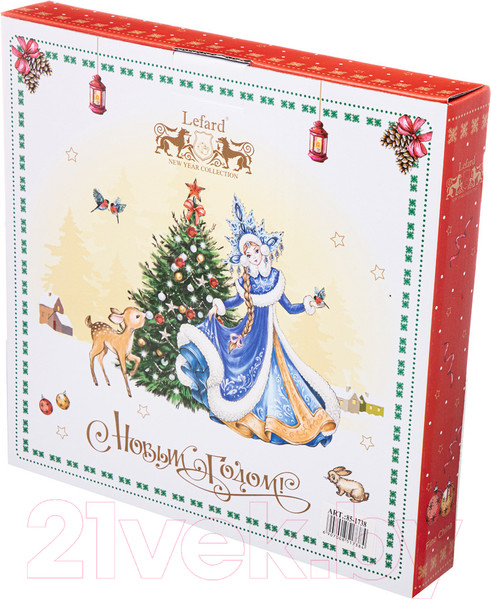 Изображение товара Блюдо Lefard Дед Мороз и Снегурочка / 85-1738 (красный)