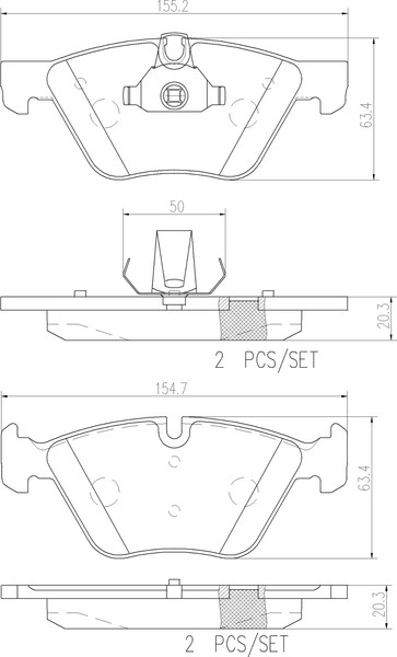Изображение товара Тормозные колодки Brembo P06057