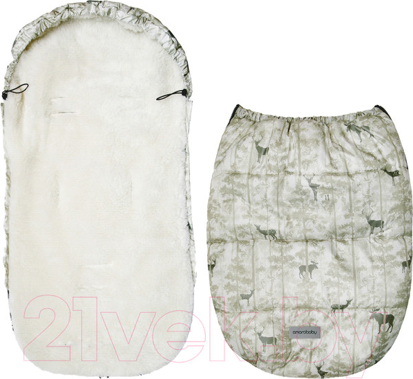 Изображение товара Конверт детский Amarobaby Snowy Baby Олени / AMARO-6101-OL (бежевый)