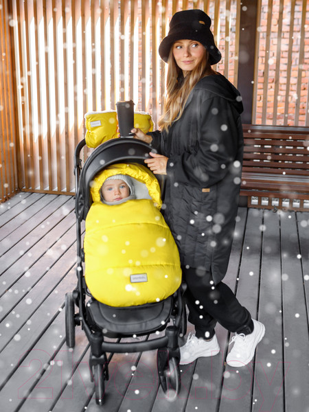 Изображение товара Конверт детский Amarobaby Snowy Travel / AMARO-6102-STZ (желтый)
