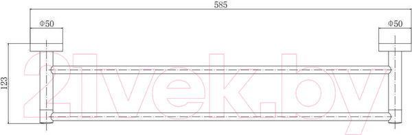 Изображение товара Держатель для полотенца Fashun A51509 (сатин)