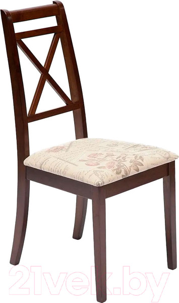 Изображение товара Стул Tetchair Picasso 45x53x97 (дерево гевея/MAF Brown/ткань прованс №11)