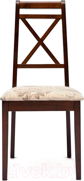 Изображение товара Стул Tetchair Picasso 45x53x97 (дерево гевея/MAF Brown/ткань прованс №11)