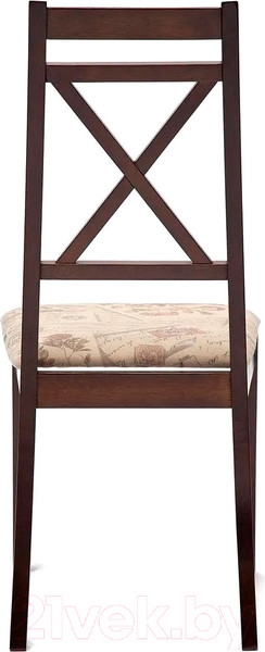 Изображение товара Стул Tetchair Picasso 45x53x97 (дерево гевея/MAF Brown/ткань прованс №11)