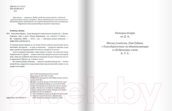 Изображение товара Художественная книга Издательство Самокат Ангелино Браун (Алмонд Дэвид)