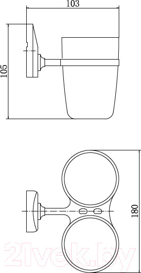 Изображение товара Набор стаканов для зубной щетки и пасты Fashun A1608