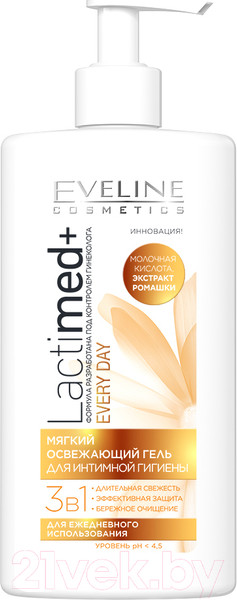 Изображение товара Гель для интимной гигиены Eveline Cosmetics Lactimed+ Молочная кислота Ромашка (250мл)