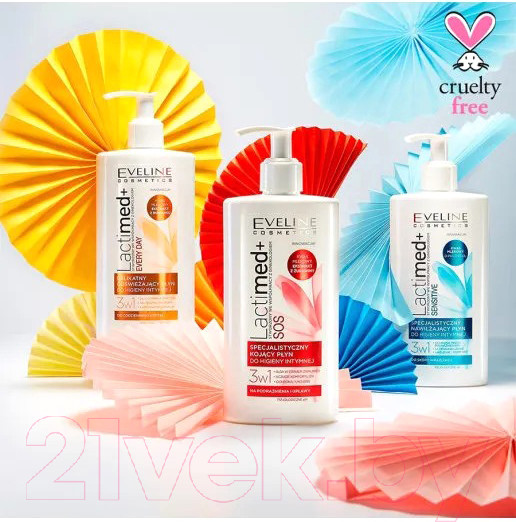 Изображение товара Гель для интимной гигиены Eveline Cosmetics Lactimed+ Молочная кислота Экстр клюквы (250мл)