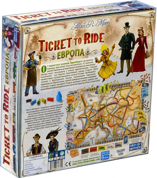 Изображение товара Настольная игра Мир Хобби Билет на поезд: Европа / Ticket to Ride: Европа 1032 (3-е русское издание)