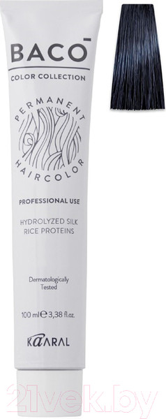 Изображение товара Крем-краска для волос Kaaral Baco 1.10 (сине-черный)