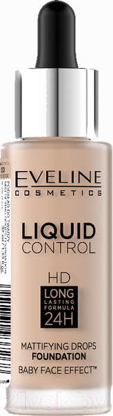 Изображение товара Тональный крем Eveline Cosmetics Liquid Control №030 Sand Beige инновационный жидкий (32мл)