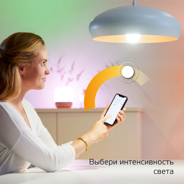 Изображение товара Умная лампа Gauss SmartHome А60 8.5W 806лм E27 DIM / 1050112 (управление голосом/смартфоном)