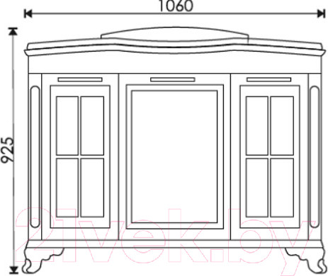 Изображение товара Тумба с умывальником Eva Gold Giovanni + Модерн 105 (с сифоном)