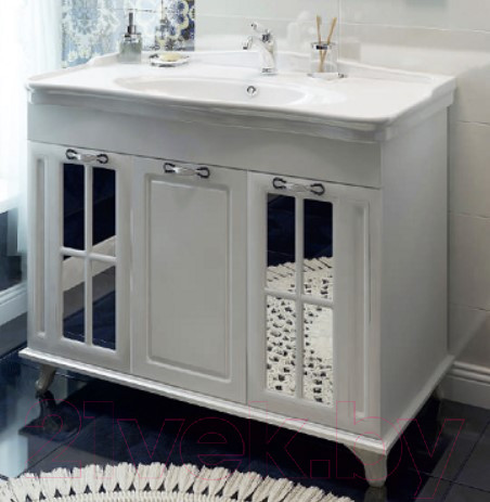 Изображение товара Тумба с умывальником Eva Gold Giovanni + Модерн 105 (с сифоном)