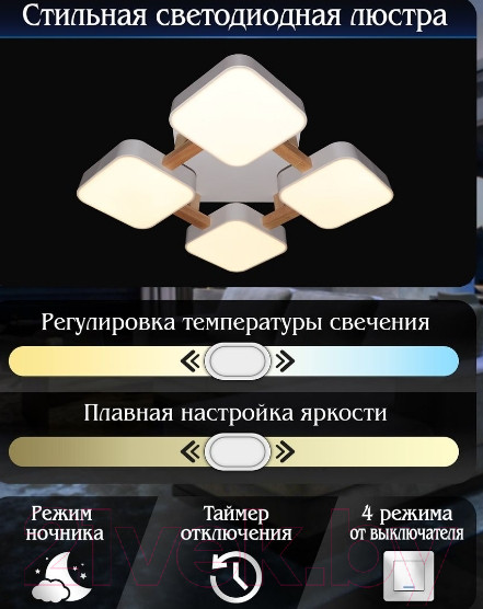 Изображение товара Потолочный светильник Natali Kovaltseva Led Lamps / 81323 (белый)
