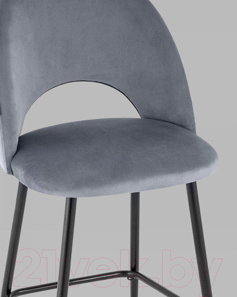 Изображение товара Стул барный Stool Group Меган / AV 415-H14-08(B) (велюр серый)