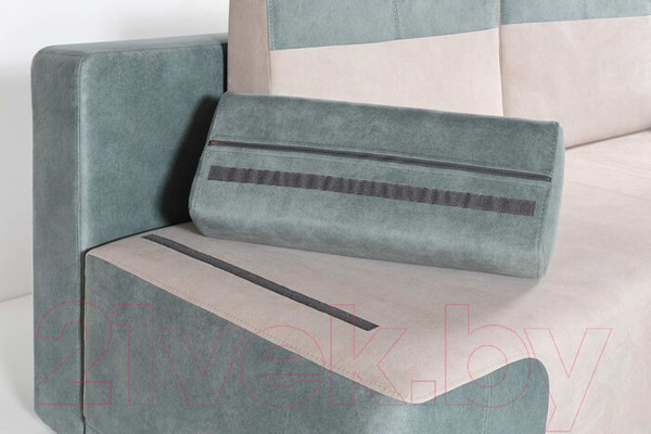 Изображение товара Диван KRONES Атлант 3 (велюр мятный/кремовый)