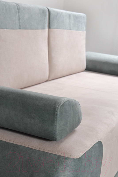 Изображение товара Диван KRONES Атлант 3 (велюр мятный/кремовый)