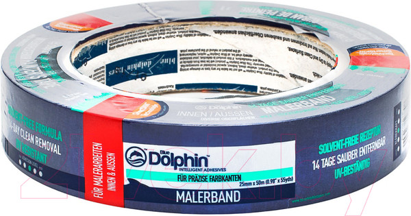 Изображение товара Лента малярная Blue Dolphin 01-1-01-EN SBL BDN (25ммx50м)