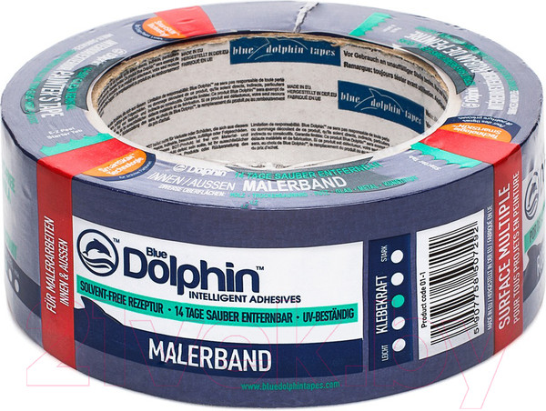 Изображение товара Лента малярная Blue Dolphin 01-1-02-EN SBL BDN (38ммx50м)