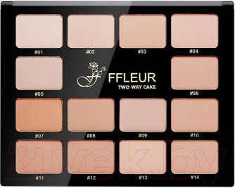 Изображение товара Пудра компактная Ffleur Two Way Cake 2в1 TK-12 тон 13 (10.77г)
