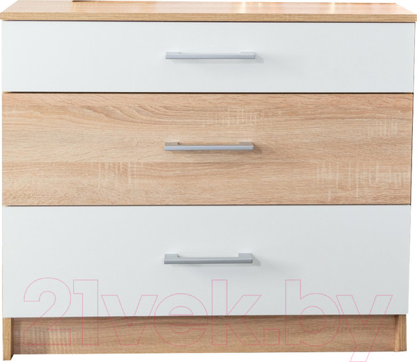 Изображение товара Комод Империал Алена 3 ящика (дуб сонома/белый)