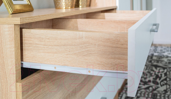 Изображение товара Комод Империал Алена 3 ящика (дуб сонома/белый)