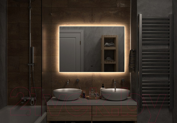 Изображение товара Зеркало Континент Trezhe Led 100x70 (с бесконтактным сенсором)