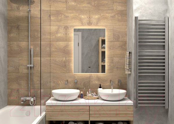 Изображение товара Зеркало Континент Trezhe Led 50x70 (с бесконтактным сенсором)