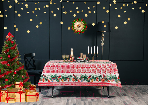 Изображение товара Скатерть Stolima Барыня-сударыня 802-1 Новогодний (160x140)