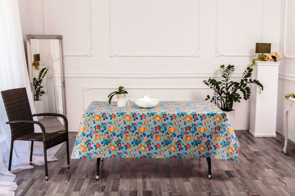 Изображение товара Скатерть Stolima Барыня-сударыня 822-3 Самовары (220x140)