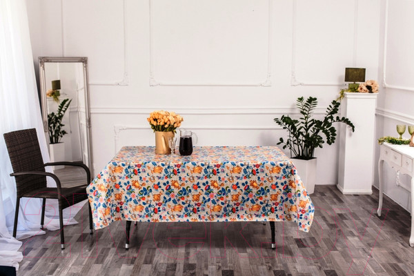 Изображение товара Скатерть Stolima Барыня-сударыня 822-1 Самовары (220x140)