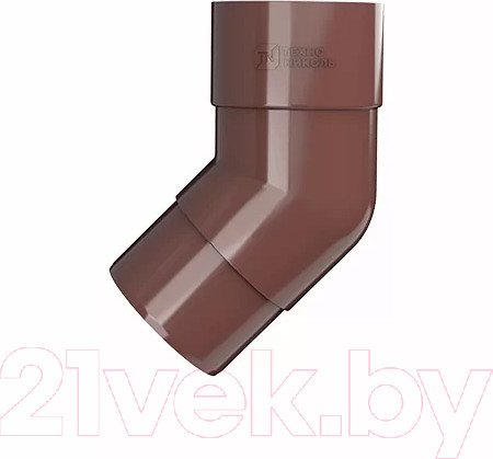 Изображение товара Колено трубы водосточной Технониколь ПВХ 108 градусов / 519644 (коричневый)