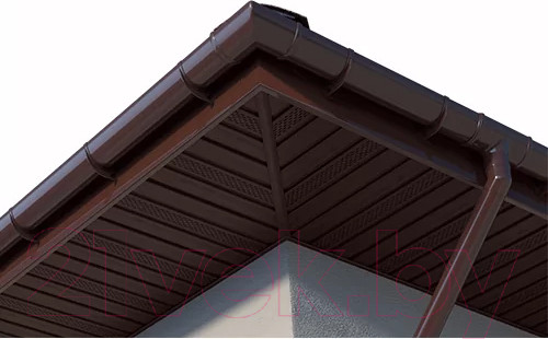 Изображение товара Колено трубы водосточной Технониколь ПВХ 108 градусов / 519644 (коричневый)