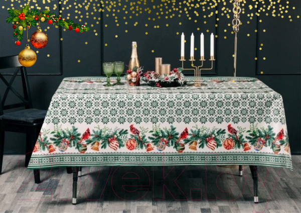 Изображение товара Скатерть Stolima Барыня-сударыня 802-3 Новогодний (220x140)