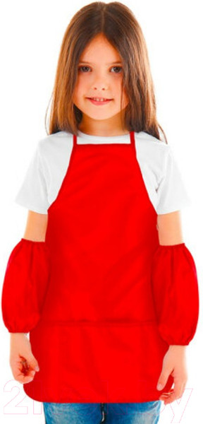Изображение товара Фартук для творчества Пифагор С нарукавниками / 228360 (красный)