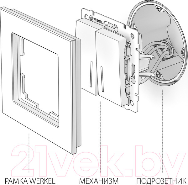 Изображение товара Выключатель Werkel W1122108 / a051598 (черный матовый)