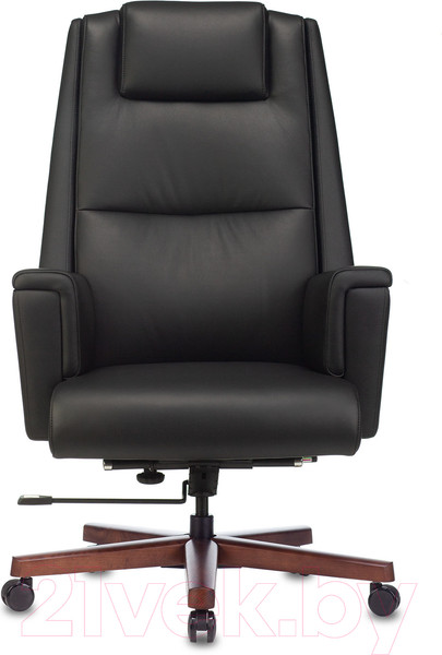 Изображение товара Кресло офисное Бюрократ Duke (черный кожа/дерево)
