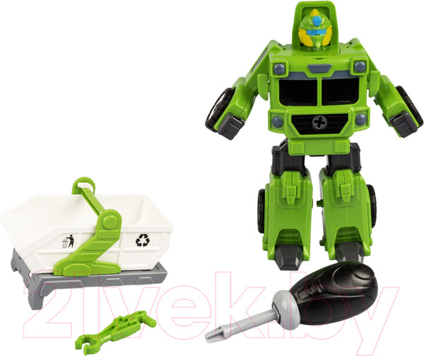 Изображение товара Игрушка-конструктор Bondibon Bondibot 2 в 1 Мусоровоз-робот / ВВ5258