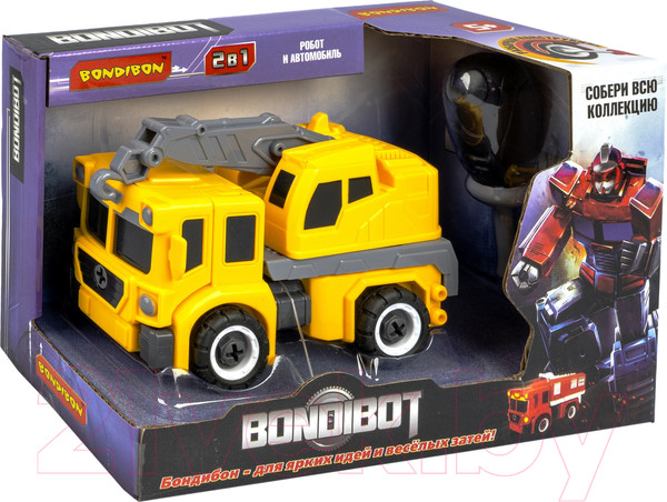 Изображение товара Конструктор Bondibon Bondibot 2 в 1 Строительный автокран-робот / ВВ5255