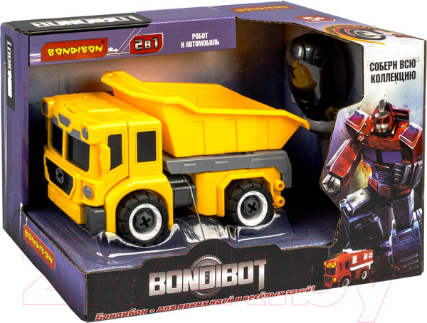 Изображение товара Игрушка-конструктор Bondibon Bondibot 2 в 1 Строительный самосвал-робот / ВВ5256