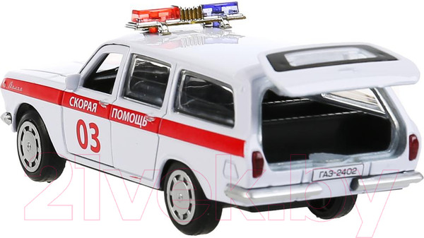 Изображение товара Автомобиль игрушечный Технопарк Газ 2402 Волга Скорая / 2402-12AMB-WH