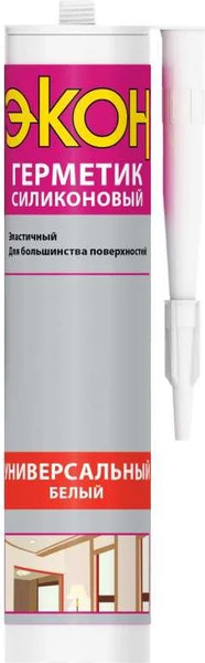 Изображение товара Герметик силиконовый Экон Универсальный (280мл, белый)