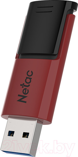Изображение товара USB flash накопитель Netac 64GB / NT03U182N-064G-30RE (черный/красный)