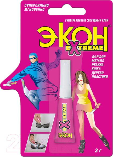 Изображение товара Клей Экон Экстрим секундный (3г, мультикарта)