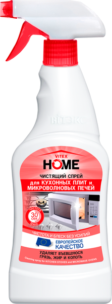 Изображение товара Чистящее средство для кухни Витэкс Home Спрей для кухонных плит и микроволновых печей (500мл)